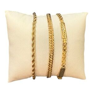Gold Tone Fashion Bracelet Set 7 inch